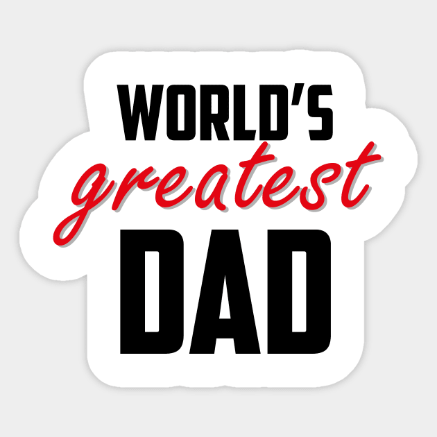 World's Greatest Dad Red and Bold Sticker by sezinun